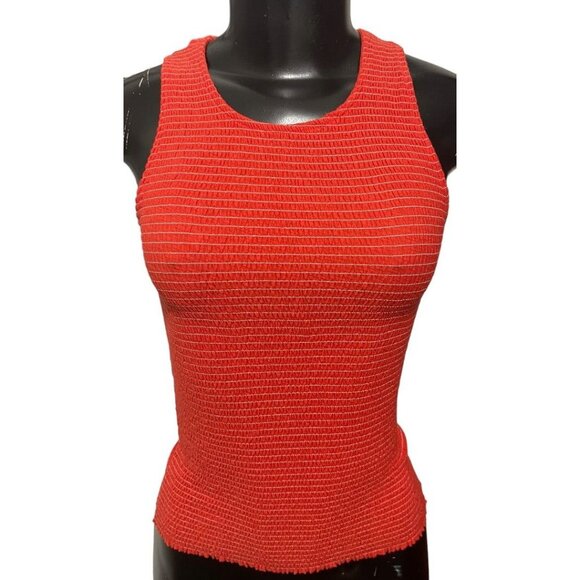 XS Nation Anthropologie Smocked Sleeveless Womens Top New Christine Tank - Picture 2 of 8